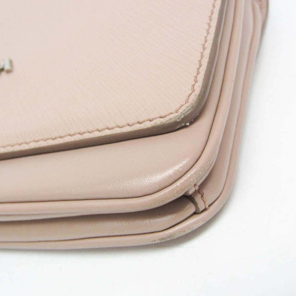 PRADA Cream Leather Saffiano Shoulder Bag - Picture 6 of 16